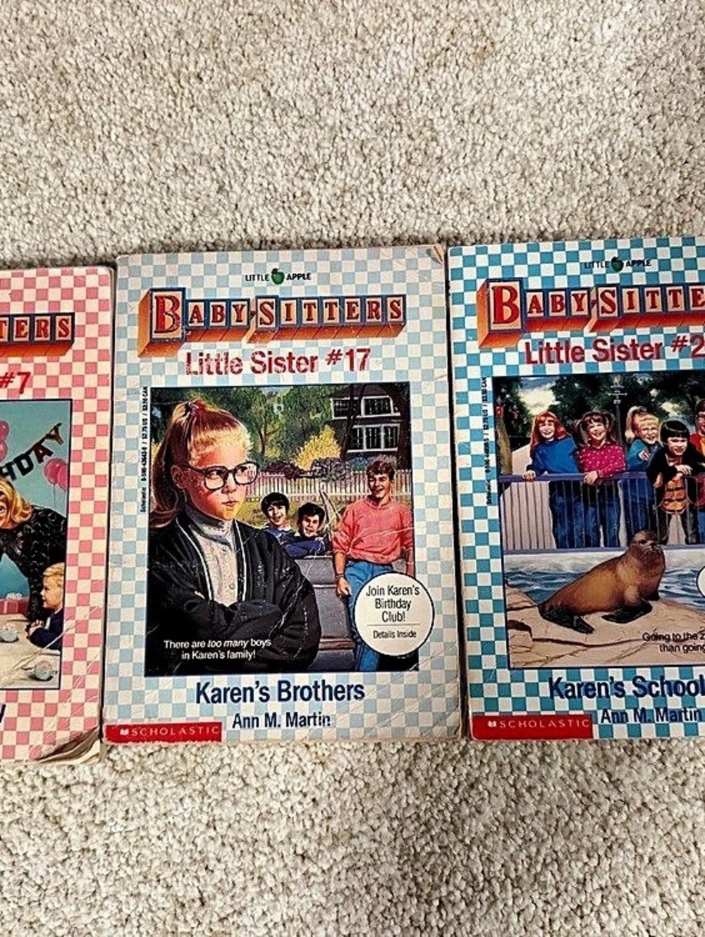 Scholastic Baby-Sitters Little Sister Book Lot of 3 Red & Blue